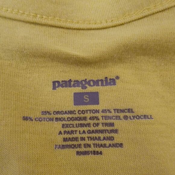 PATAGONIA Lightweight Yellow Gathered Tank size S - Picture 4 of 5